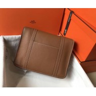 Hermes Steve 35 Messenger Bag In Brown Clemence Calfskin High