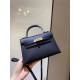 Hermes Kelly Mini II Bag Epsom Leather In Black CTN High