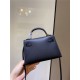 Hermes Kelly Mini II Bag Epsom Leather In Black CTN High