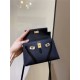 Hermes Kelly Mini II Bag Epsom Leather In Black CTN High