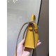 Hermes Kelly Mini II Bag Epsom Leather In Jaune Ambre CTN High