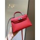 Hermes Kelly Mini II Bag Epsom Leather In Rouge H CTN High