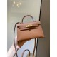 Hermes Kelly Mini II Bag Epsom Leather In Gold CTN High