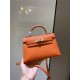 Hermes Kelly Mini II Bag Epsom Leather In Orange CTN High