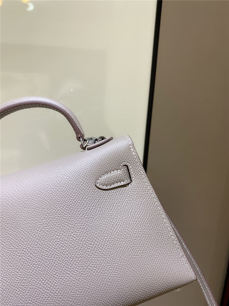 Hermes Kelly Mini II Bag Epsom Leather In Gris Asphalt CTN High