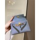 Hermes Kelly Mini II Bag Epsom Leather In Bleu Brume CTN High