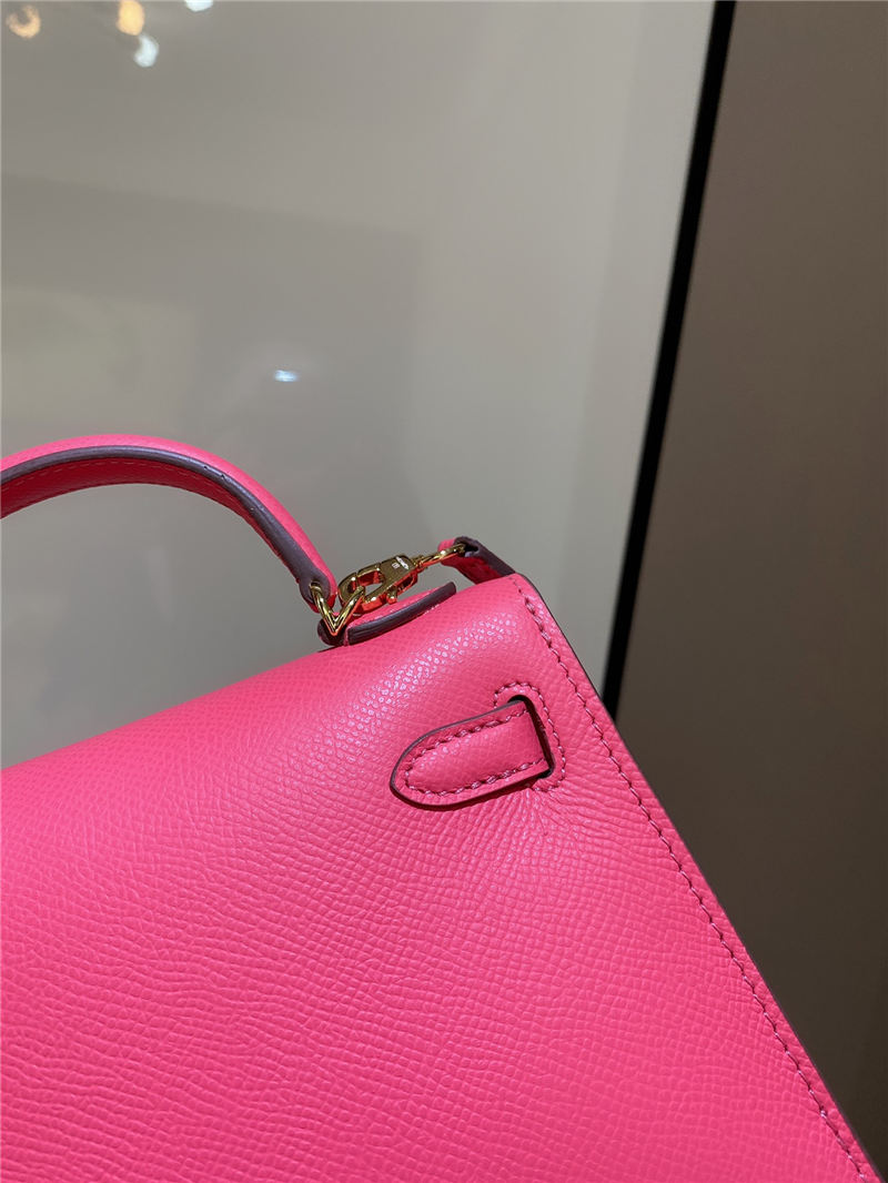 Hermes Kelly Mini II Bag Epsom Leather In Rose eLipstick CTN High