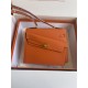 Hermes Kelly Sellier 25 Epsom WAX Orange High