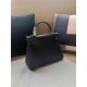 Hermes Kelly 25/28cm Retourne Bag Calfskin In Black High