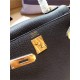 Hermes Kelly 25/28cm Retourne Bag Calfskin In Black High