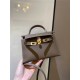 Hermes Kelly Mini II Bag Epsom Leather In Etoupe CTN High