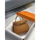 Hermes Kelly 25/28cm Sellier Bag Epsom Leather Silver/Gold Metal In Gold High