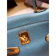 Hermes Kelly 25/28cm Retourne Bag Calfskin In Bleu High