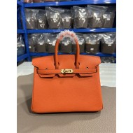 Hermes Birkin 25/30/35cm Bag Togo Leather In Orange WAX High