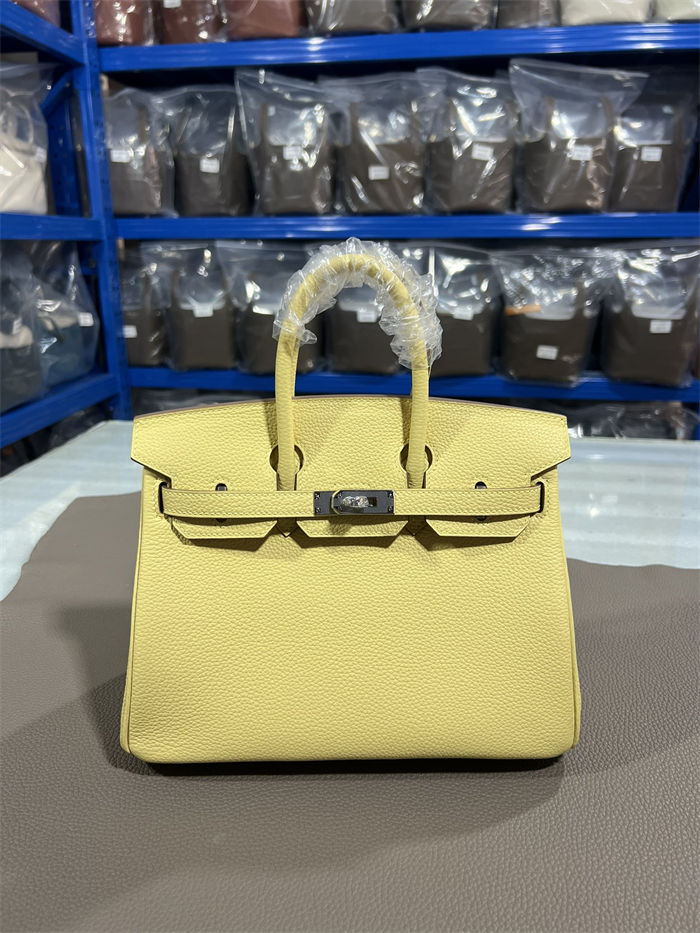 Hermes Birkin 25/30/35cm Bag Togo Leather In Jaune Poussin WAX High