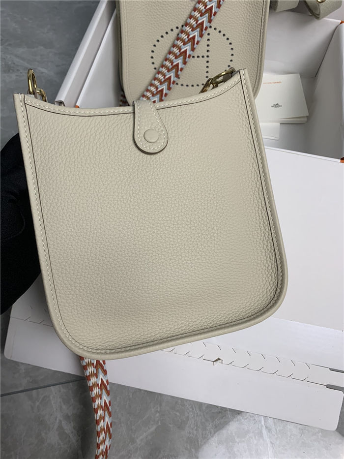 Hermes Evelyne III TPM Mini Bag Togo Leather In Tourterelle WAX High