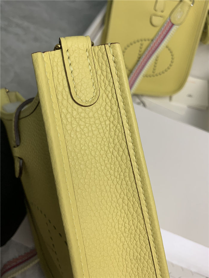 Hermes Evelyne III TPM Mini Bag Togo Leather In Lemon WAX High