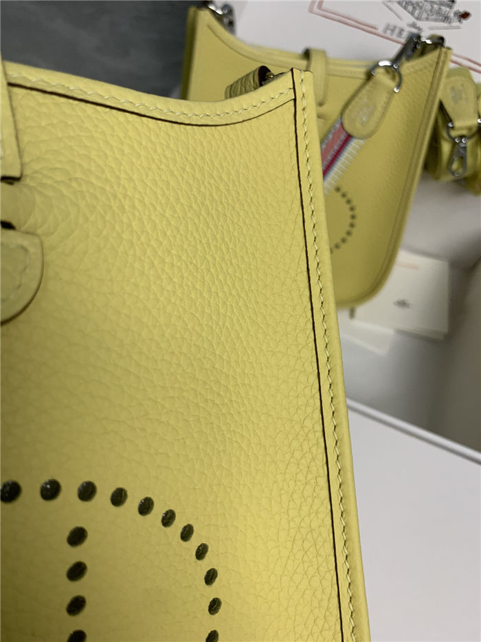 Hermes Evelyne III TPM Mini Bag Togo Leather In Lemon WAX High