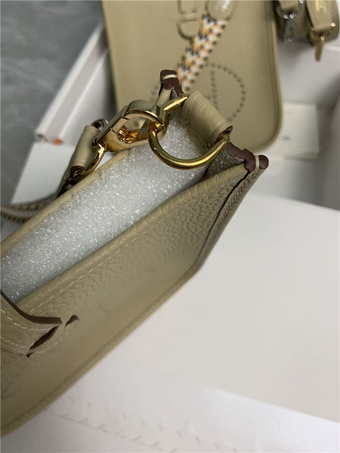 Hermes Evelyne III TPM Mini Bag Togo Leather In Trench WAX High