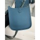 Hermes Evelyne III TPM Mini Bag Togo Leather In Denim Blue WAX High