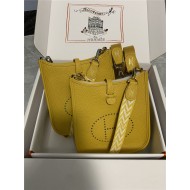 Hermes Evelyne III TPM Mini Bag Togo Leather In Mustard WAX High