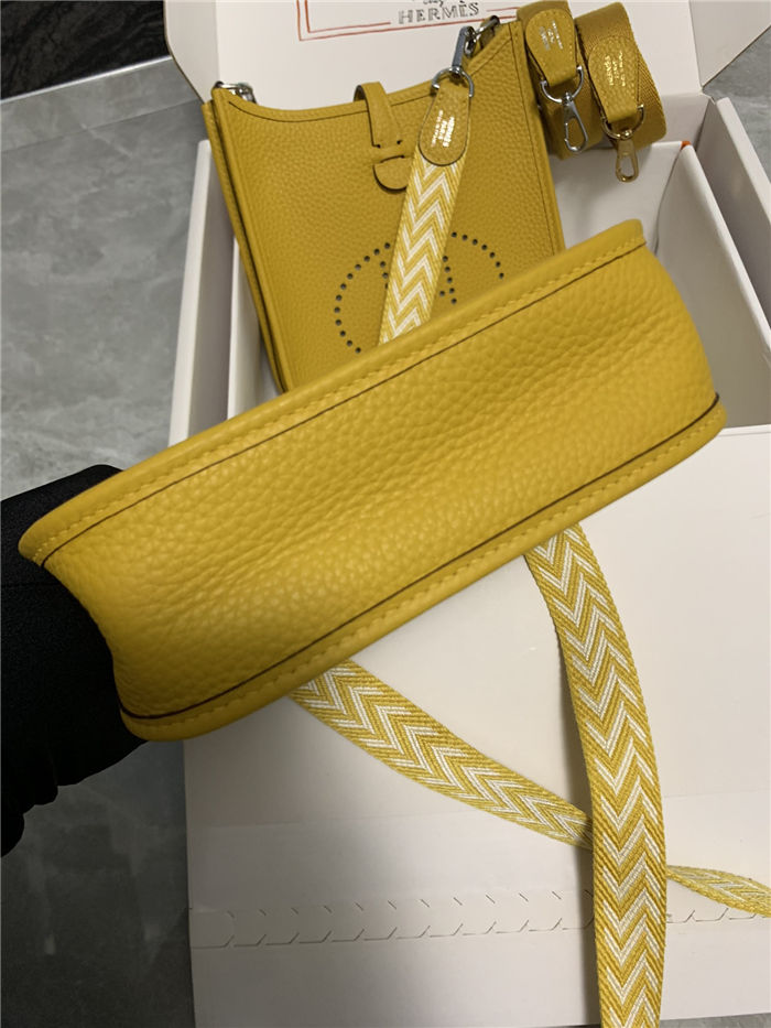 Hermes Evelyne III TPM Mini Bag Togo Leather In Mustard WAX High