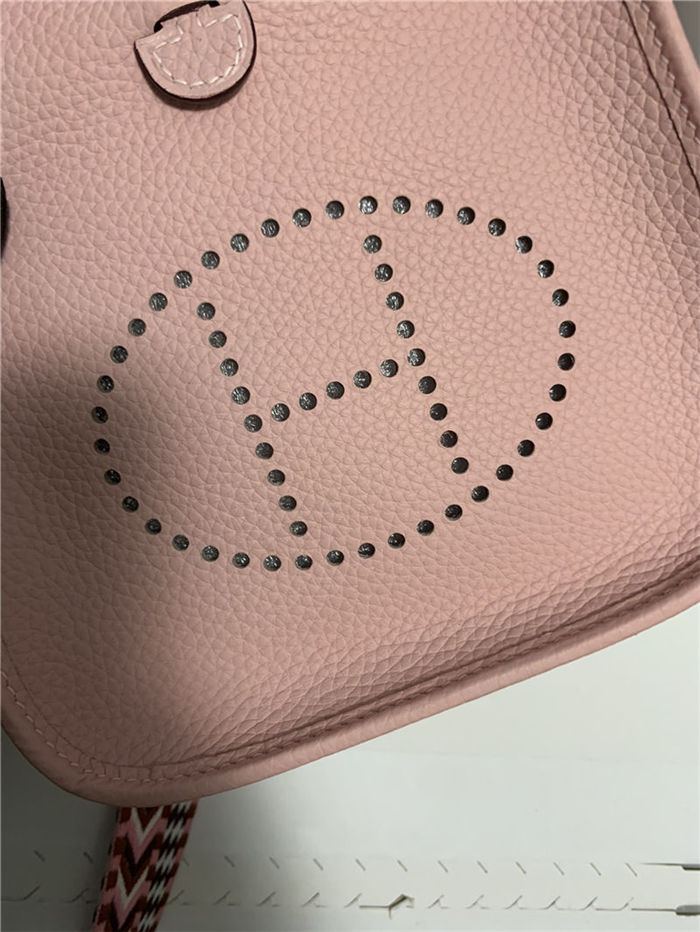 Hermes Evelyne III TPM Mini Bag Togo Leather In Pink WAX High