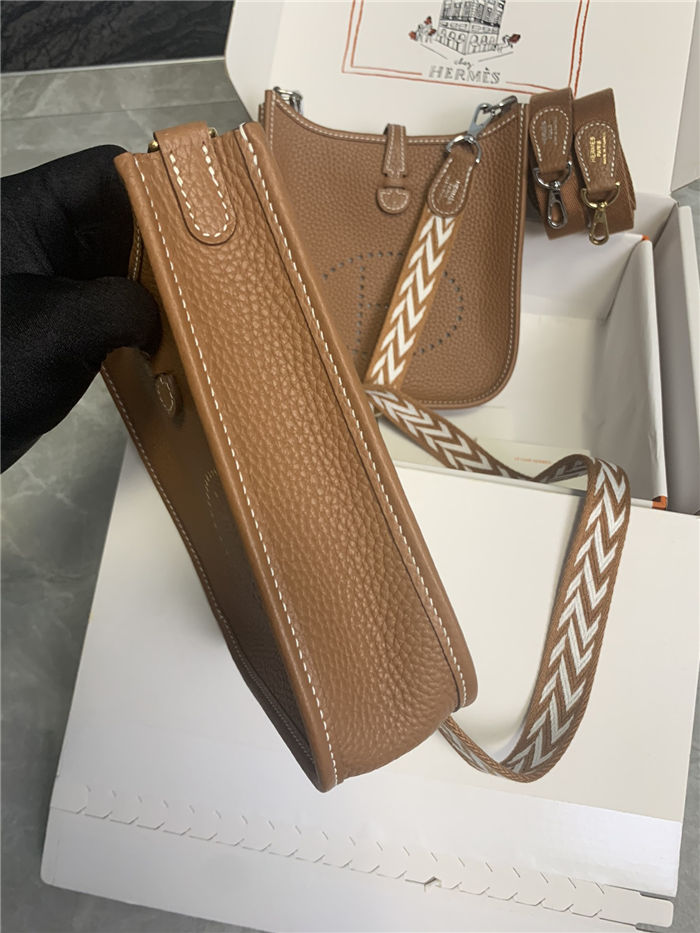 Hermes Evelyne III TPM Mini Bag Togo Leather In Camel WAX High