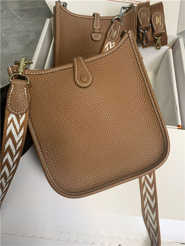 Hermes Evelyne III TPM Mini Bag Togo Leather In Camel WAX High