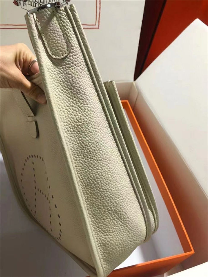 Hermes Evelyne III PM Bag Calfskin In Beige High