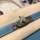 Hermes Kelly 25/28cm Sellier Bag Epsom Leather Silver/Gold Metal In Dk-Blue WAX High