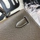 Hermes Kelly 25/28cm Sellier Bag Epsom Leather Silver/Gold Metal In Etoupe WAX High