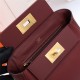 Hermes 2424 Mini Bag EVE Leather WAX Burgundy High