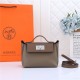 Hermes 2424 Mini Bag EVE Leather WAX Etoupe High