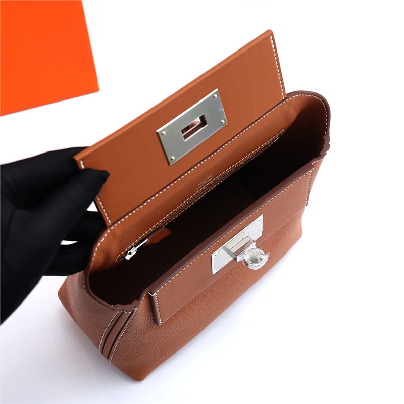 Hermes 2424 Mini Bag EVE Leather WAX Brown High