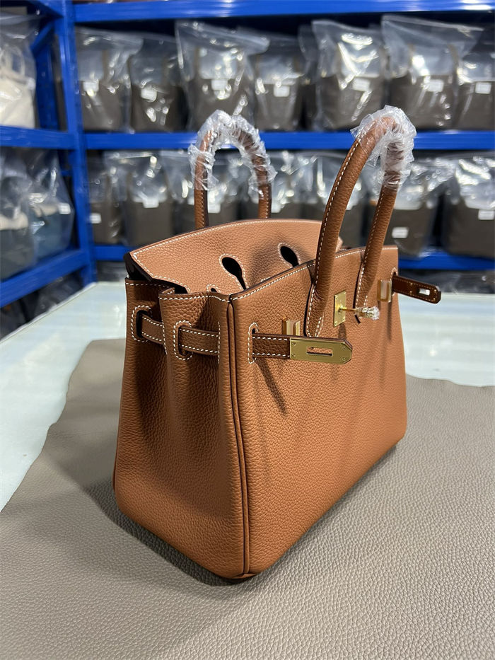 Hermes Birkin 25/30/35cm Bag Togo Leather In Gold WAX High