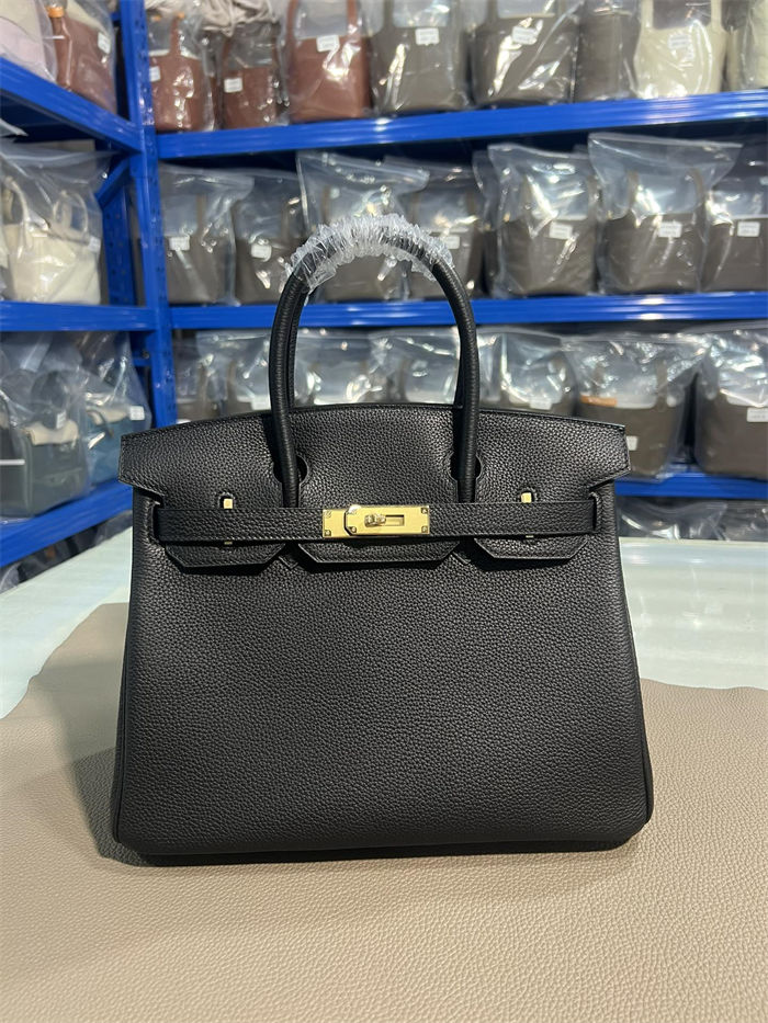 Hermes Birkin 25/30/35cm Bag Togo Leather In Black WAX High