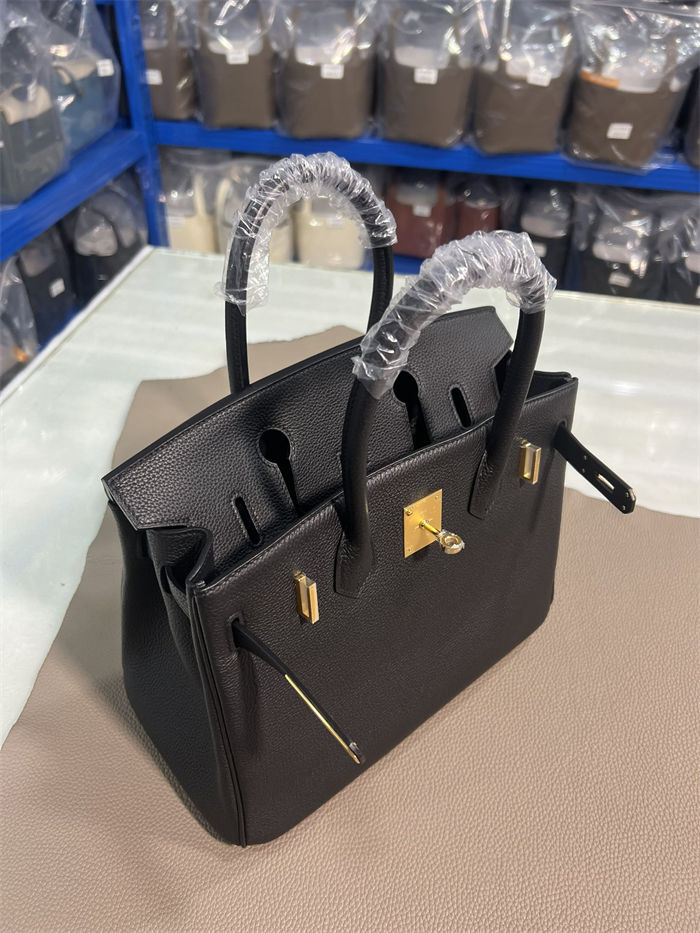 Hermes Birkin 25/30/35cm Bag Togo Leather In Black WAX High