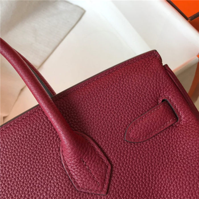 Hermes Birkin 25/30/35cm Bag Togo Leather In Bordeaux WAX High