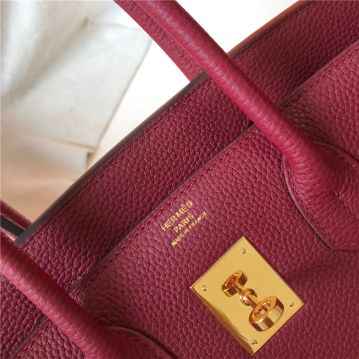 Hermes Birkin 25/30/35cm Bag Togo Leather In Bordeaux WAX High