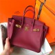 Hermes Birkin 25/30/35cm Bag Togo Leather In Bordeaux WAX High