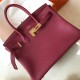 Hermes Birkin 25/30/35cm Bag Togo Leather In Bordeaux WAX High