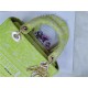 MEDIUM LADY D-LITE BAG Toile de Jouy Reverse Embroidery Lime High