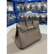 Hermes Birkin 25/30/35cm Bag Togo Leather In Etoupe WAX High