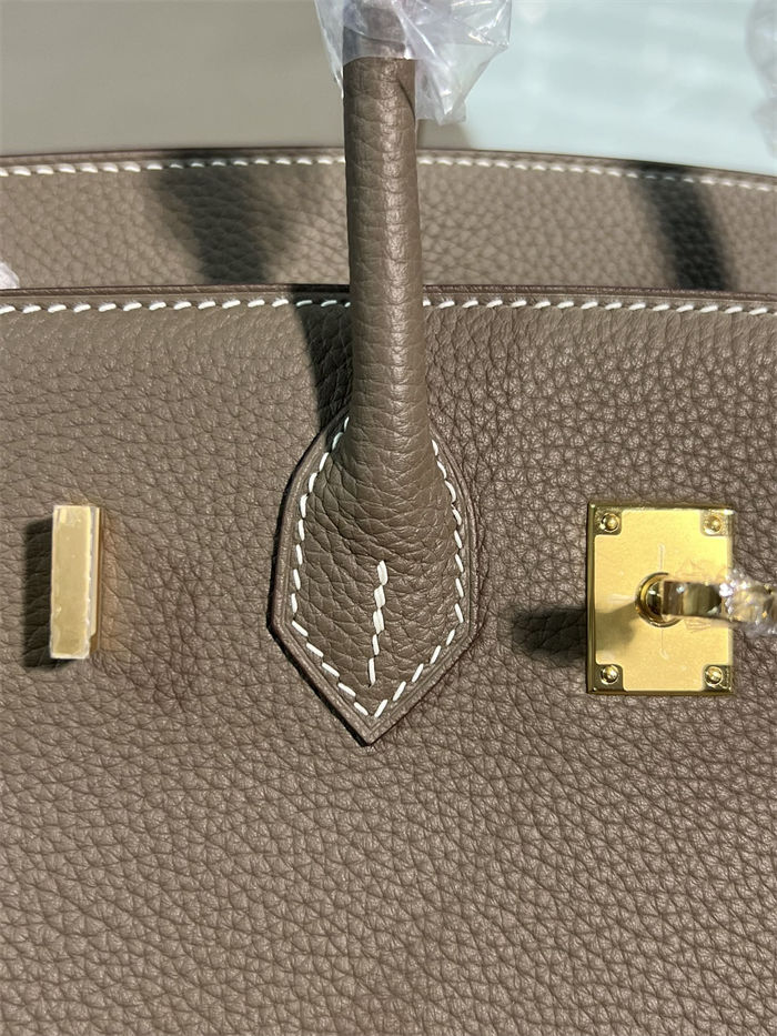 Hermes Birkin 25/30/35cm Bag Togo Leather In Etoupe WAX High