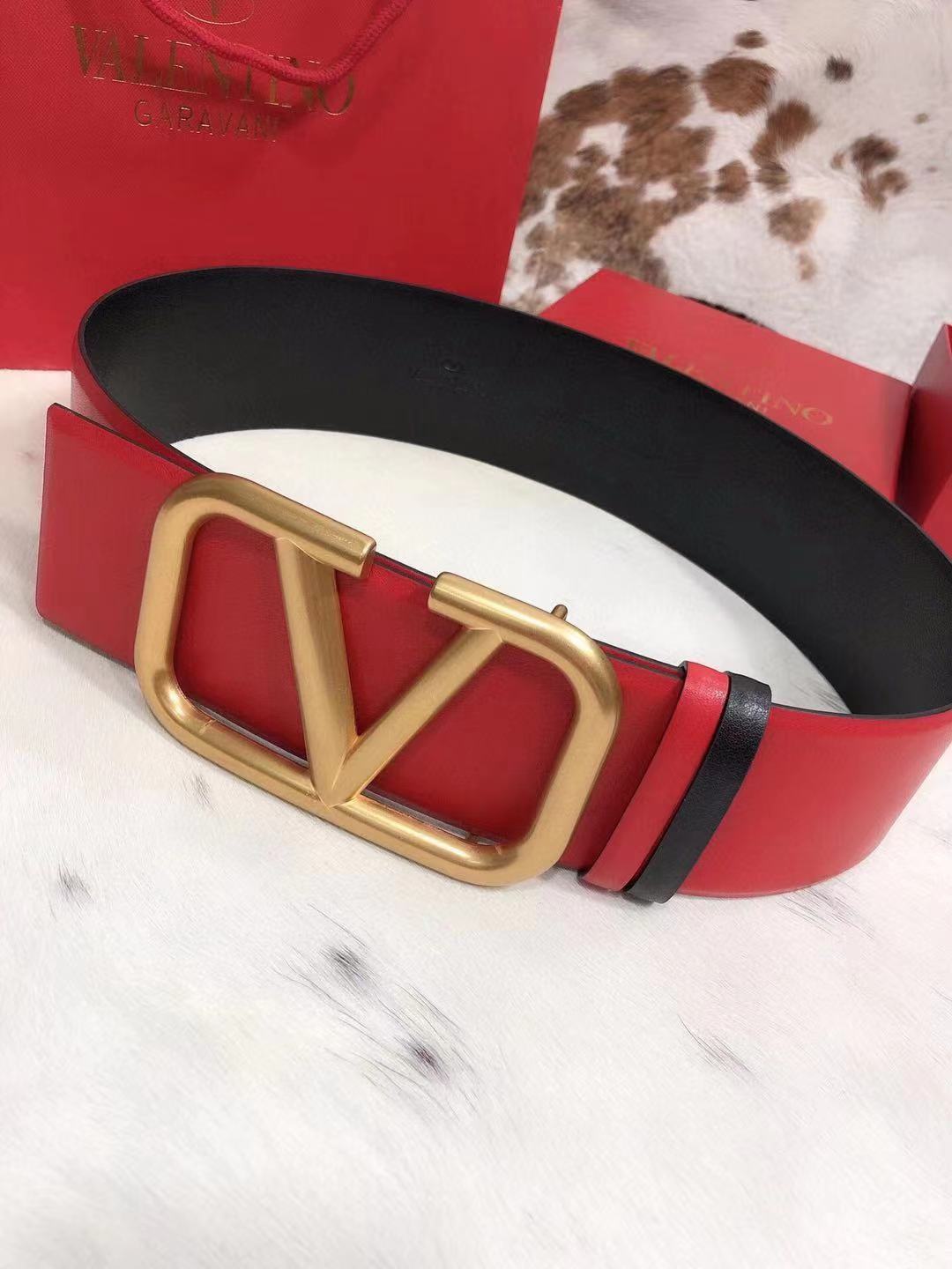 Valentino Reversible Belt 70MM Red/Black High