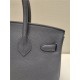 Hermes Birkin 25/30/35cm Bag Togo Leather In Blue nuit WAX High