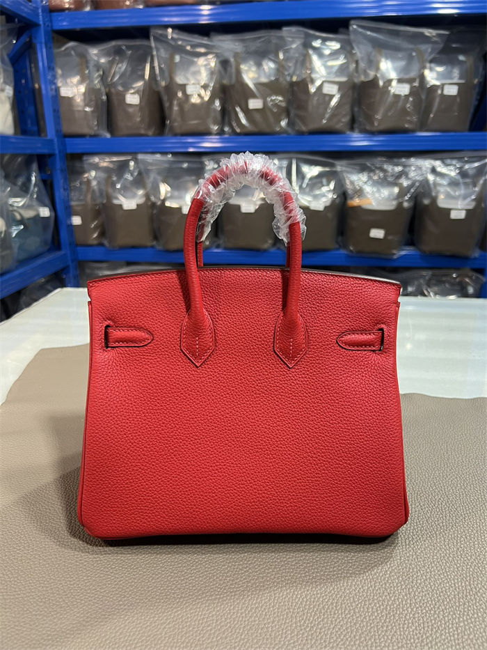 Hermes Birkin 25/30/35cm Bag Togo Leather In Rouge H WAX High