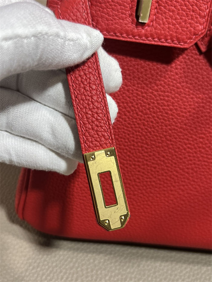 Hermes Birkin 25/30/35cm Bag Togo Leather In Rouge H WAX High