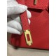 Hermes Birkin 25/30/35cm Bag Togo Leather In Rouge H WAX High